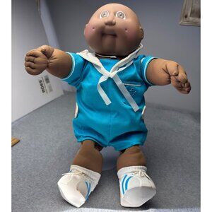 1982 Cabbage Patch Kids Doll Blue Sailor Outfit Anchor Pocket & White Shoes